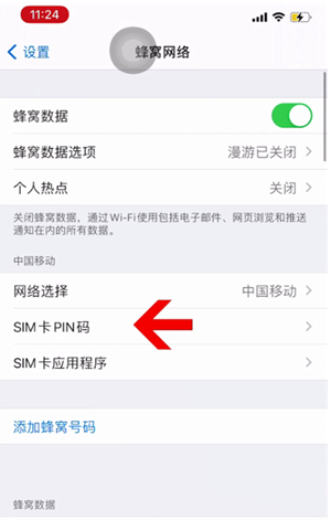 左权苹果14维修网分享如何给iPhone14的SIM卡设置密码 